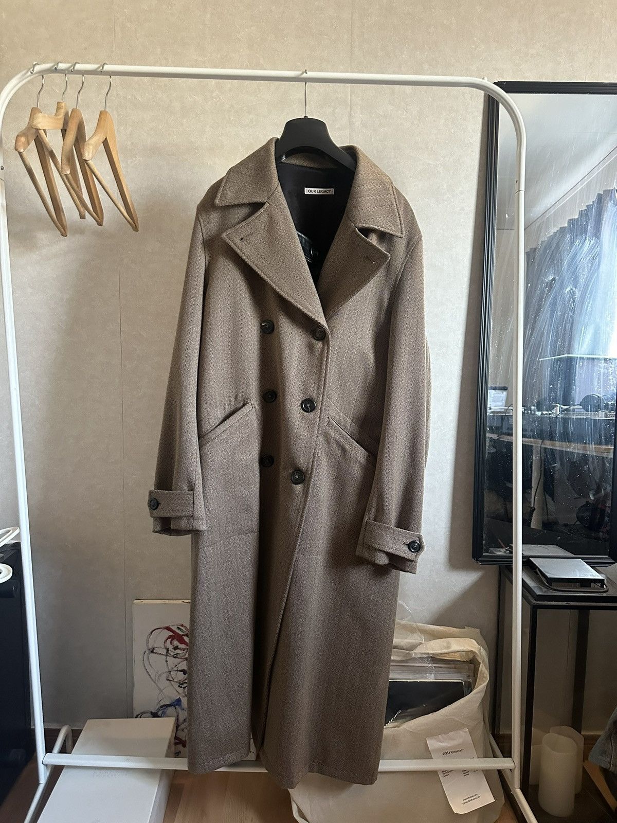 Our Legacy Our Legacy LONG DB BUTA COAT Size US S / EU 44-46 / 1 - 1 Thumbnail