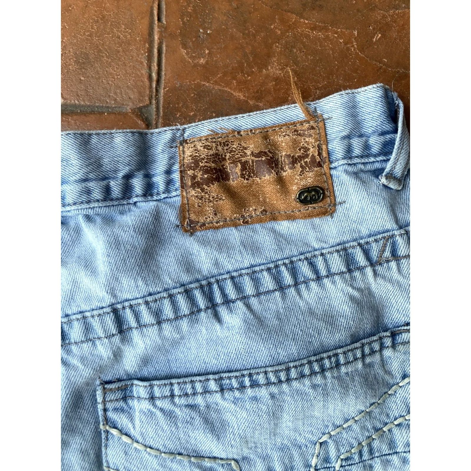 Ecko Unltd. Y2K Ecko Unltd Baggy Relaxed Jean Shorts 36 Blue Denim Mens 36 Inseam 13 Casual Grunge Hip Hop 90s Size US 36 / EU 52 - 4 Thumbnail