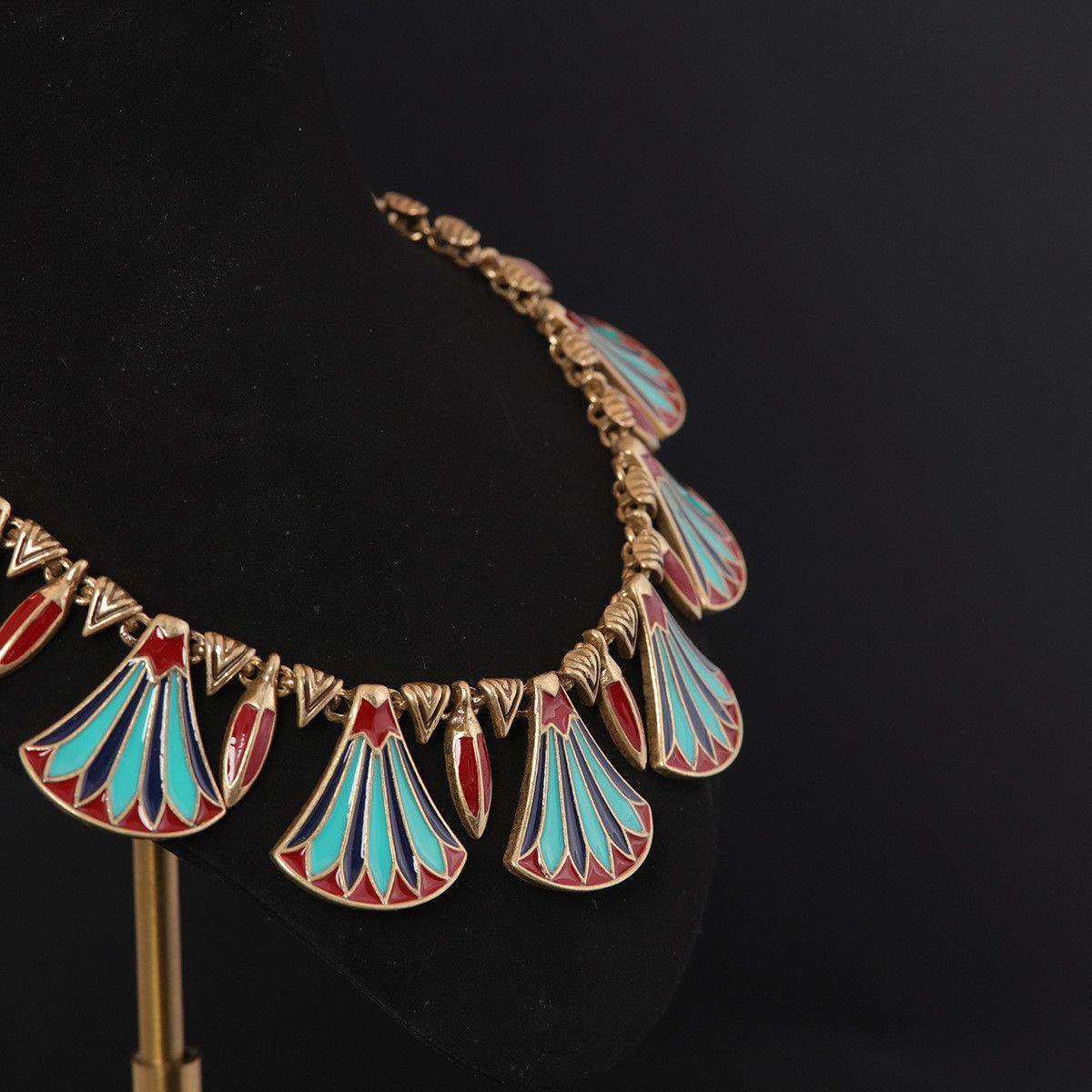 Other vintage green enamel fan necklace Size ONE SIZE - 5 Thumbnail