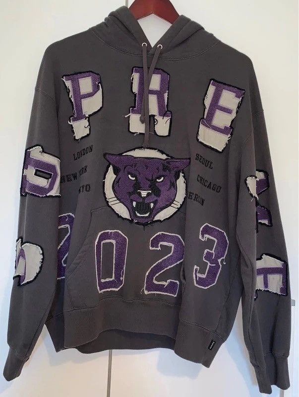Supreme Supreme Washed Panther Hooded Sweatshirt Black/Purple (FW23) Size US S / EU 44-46 / 1 - 1 Thumbnail
