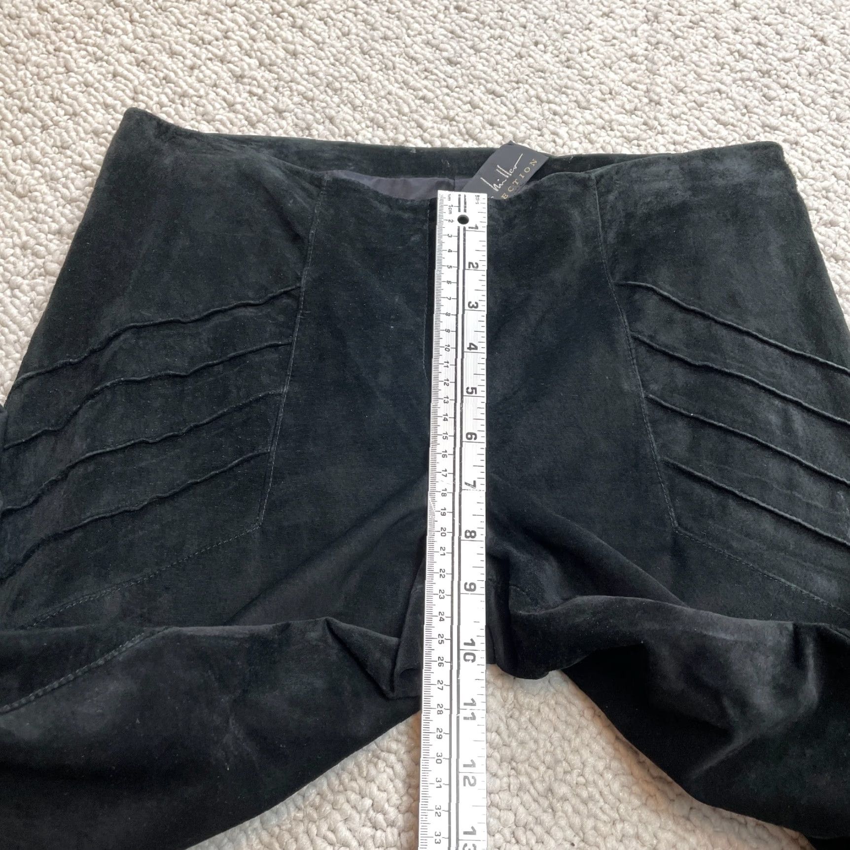 Nicole Miller Nicole Miller Pants Womens 8 Black Leather Straight 33x32 Chino Casual Regular 90s? No. Size 30" / US 8 / IT 44 - 4 Thumbnail