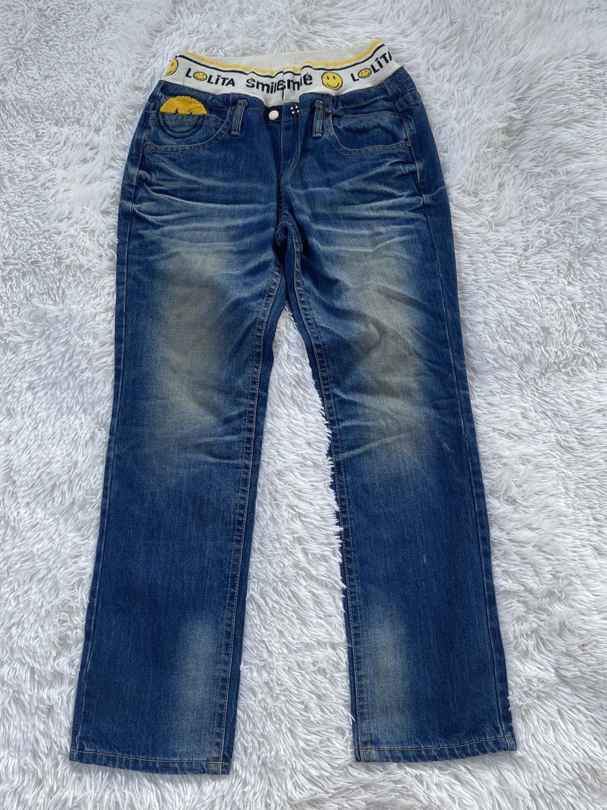 Other 🔥Crazy SALE🔥Lolita Jeans Embroidery Smile Design🔥 Size 32" / US 10 / IT 46 - 2 Thumbnail