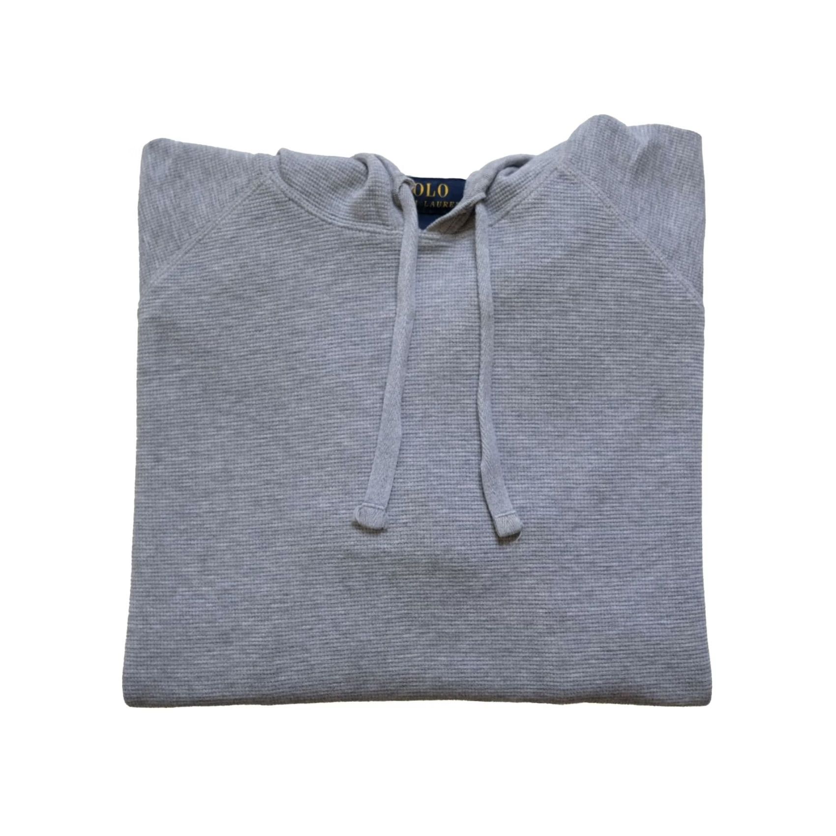 Ralph Lauren VINTAGE Ralph Lauren Hoodie Shirt Men SZ S Gray Thermal Knit Pullover Retro Sweatshirt 21" Pit to Pit 25" Length 19" Sleeve Size US S / EU 44-46 / 1 - 2 Thumbnail