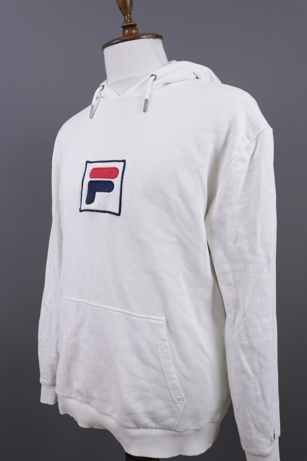 Fila Fula White Big Logo Long Sleeve Hoodie Sweater Size L Size US L / EU 52-54 / 3 - 6 Thumbnail