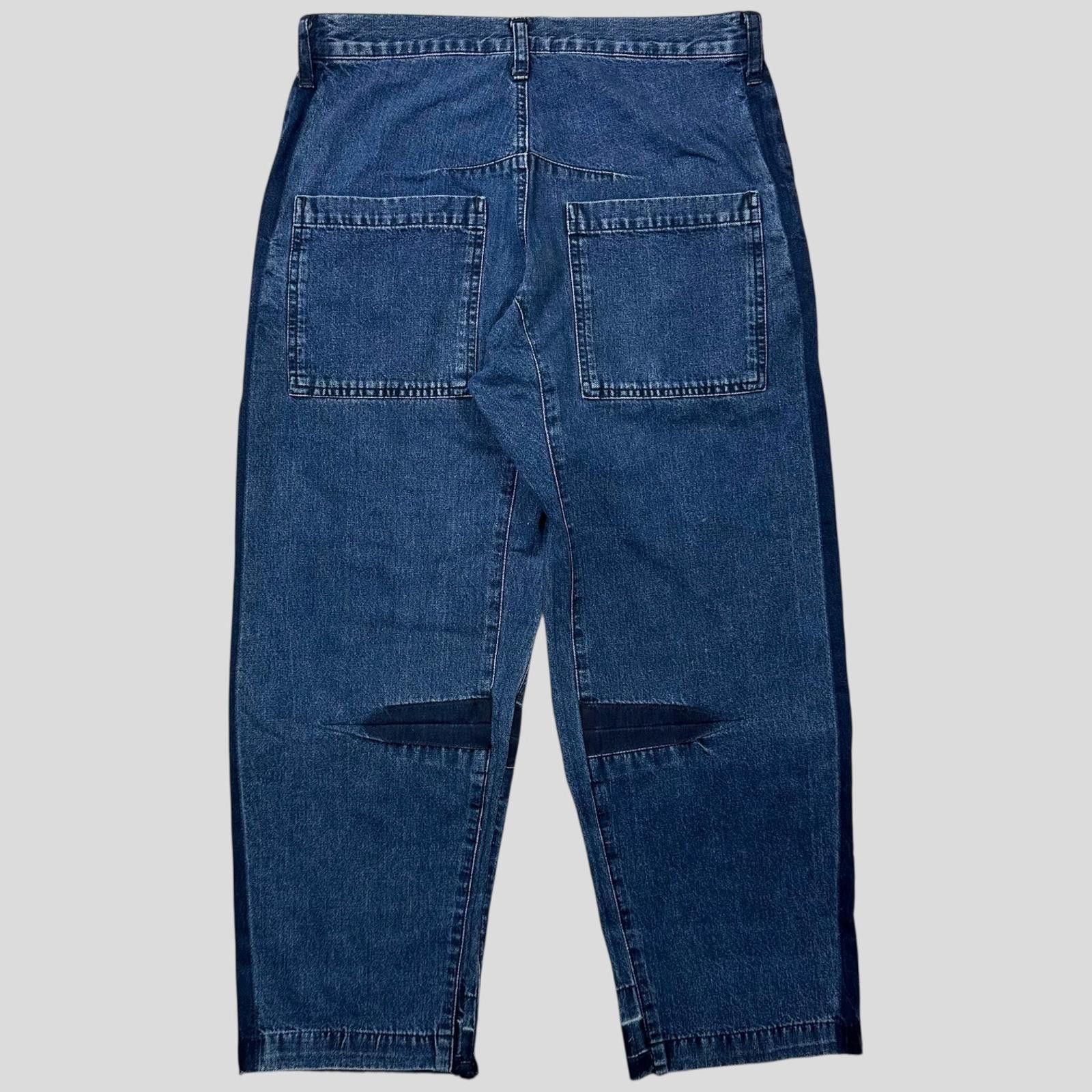 Yohji Yamamoto Y’s by Yohji Yamamoto SS05 Baggy Contrast Denim Jeans 30-32 Size US 31 - 3 Thumbnail