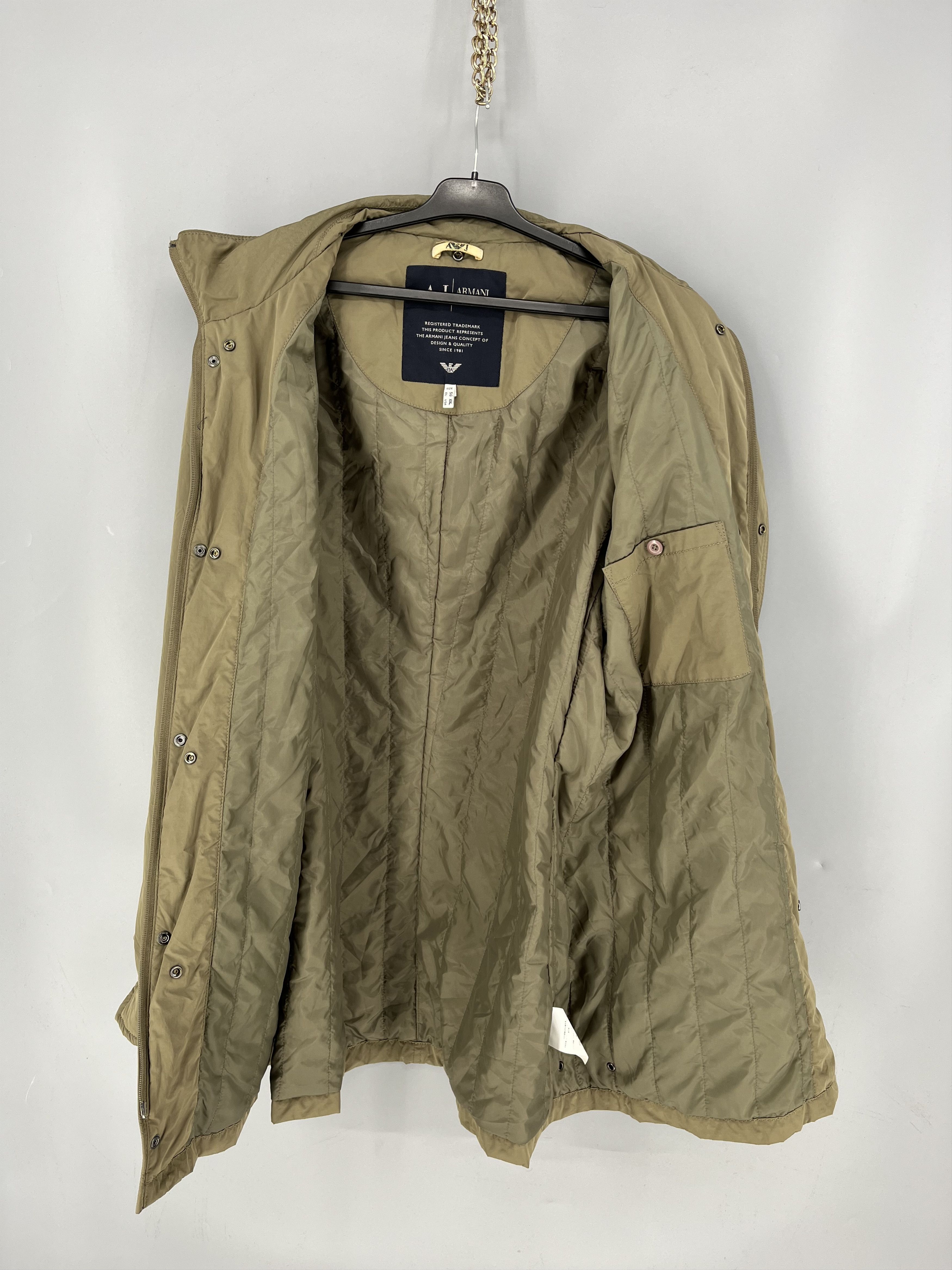 Armani Vintage Armani Jeans Khaki Nylon Parka Jacket Coat EU56 Size US XXL / EU 58 / 5 - 12 Thumbnail
