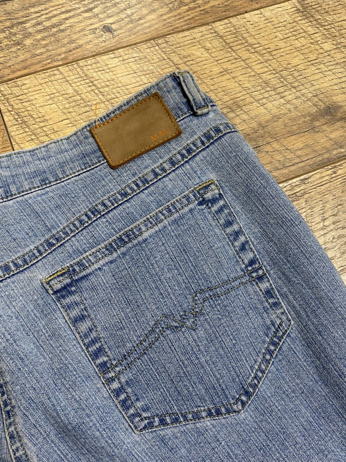 Japanese Brand MAC Claudia Futuristic Retro Seam Denim Jeans Very Rare Y2K Size 27" / US 4 / IT 40 - 7 Thumbnail