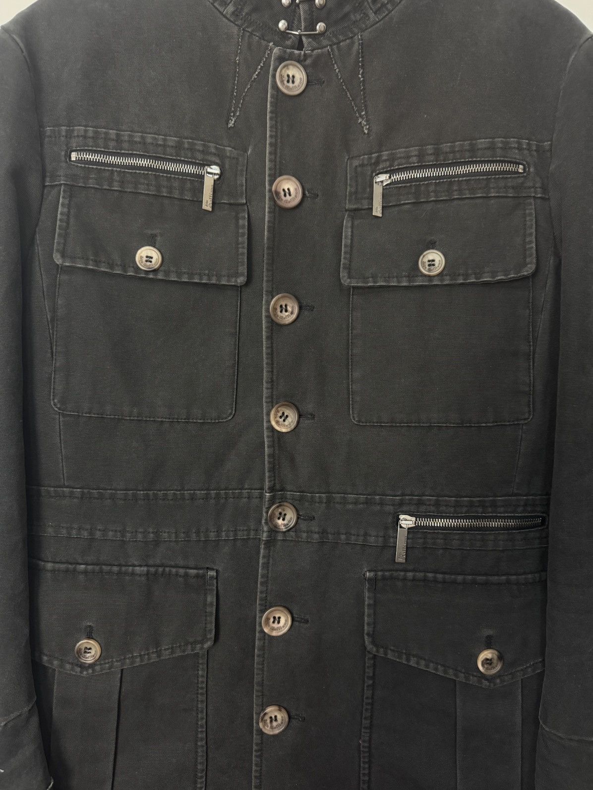 John Galliano Archive John Galliano Black Light Cotton Military Jacket Size US M / EU 48-50 / 2 - 9 Thumbnail