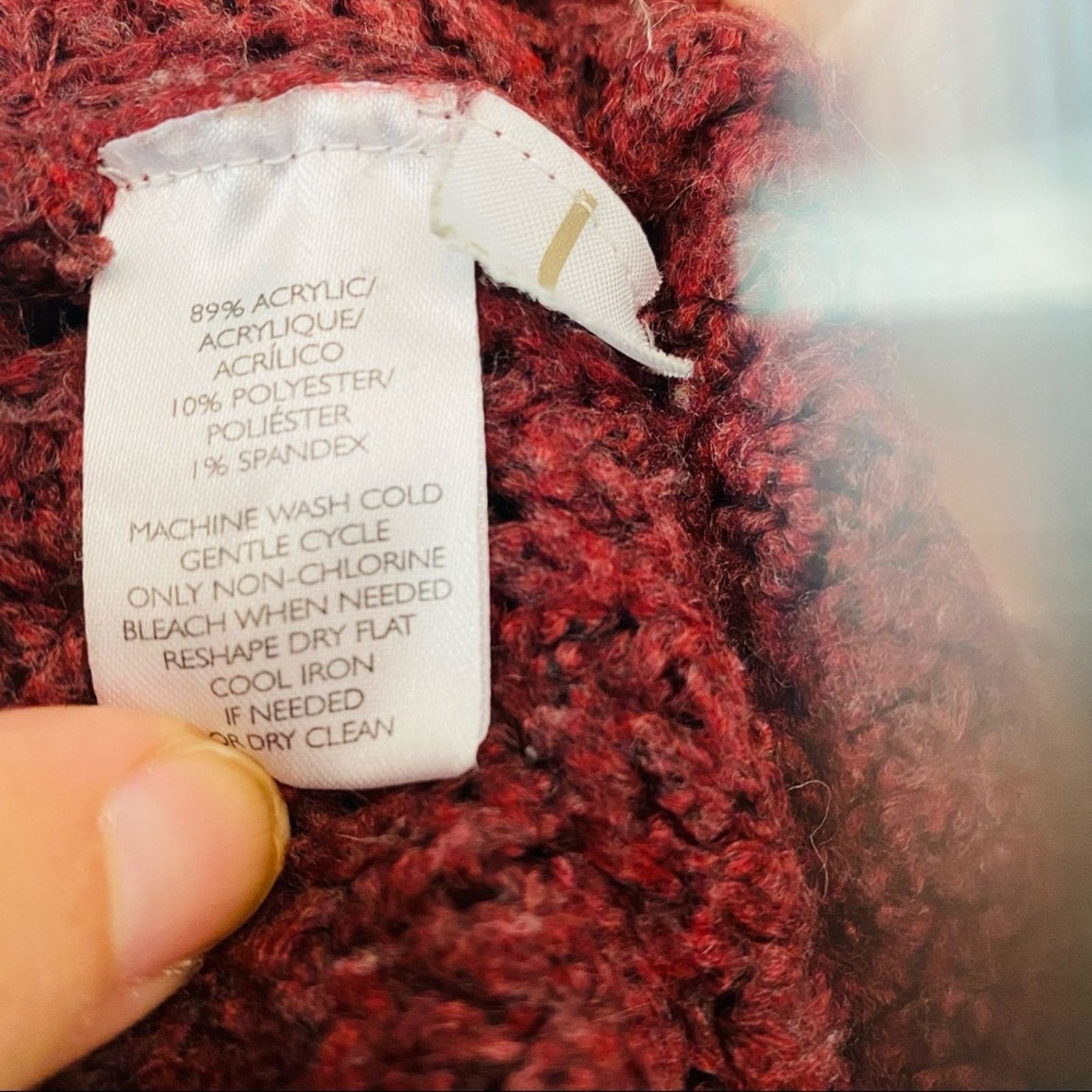 Lou & Grey LOU & GREY Burgundy Maroon Side Slit Knit Pullover Sweater Size S / US 4 / IT 40 - 8 Thumbnail