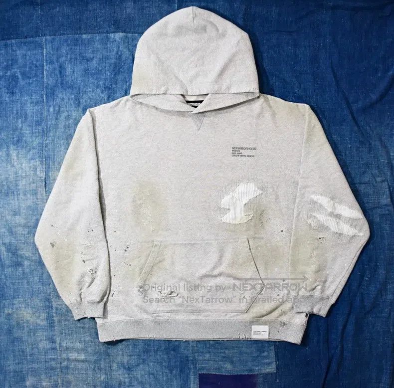 Neighborhood Neighborhood Destroyed and Aged Hoodie, Sweater, Size XL Size US XL / EU 56 / 4 - 3 Thumbnail
