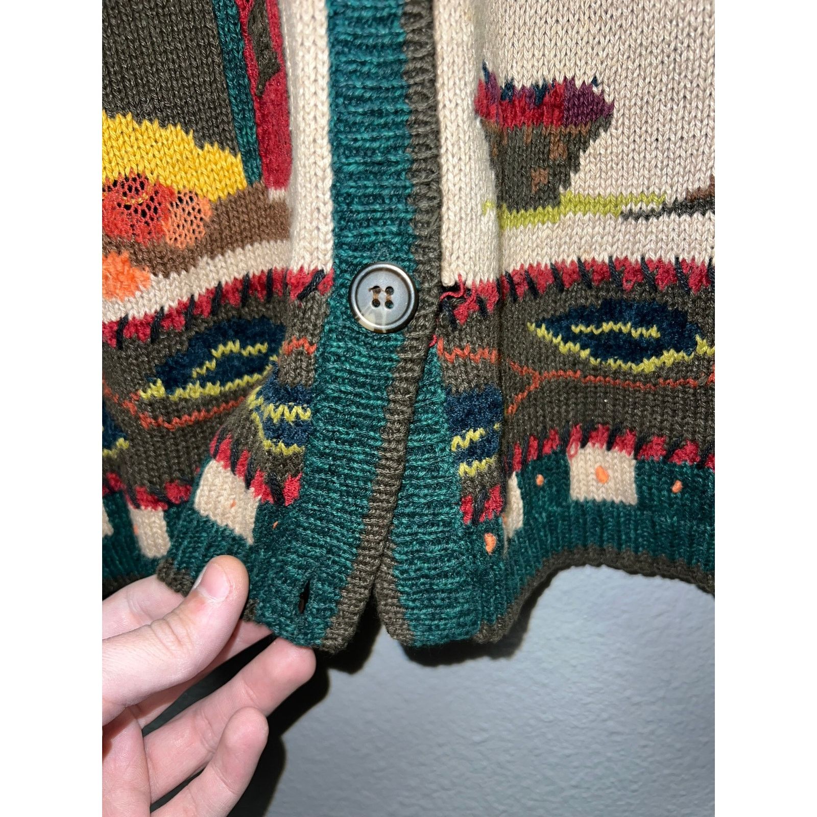 Vintage Womens Karen Scott Fall Sweater Vest Pumpkins Missing Button Size L / US 10 / IT 46 - 7 Thumbnail