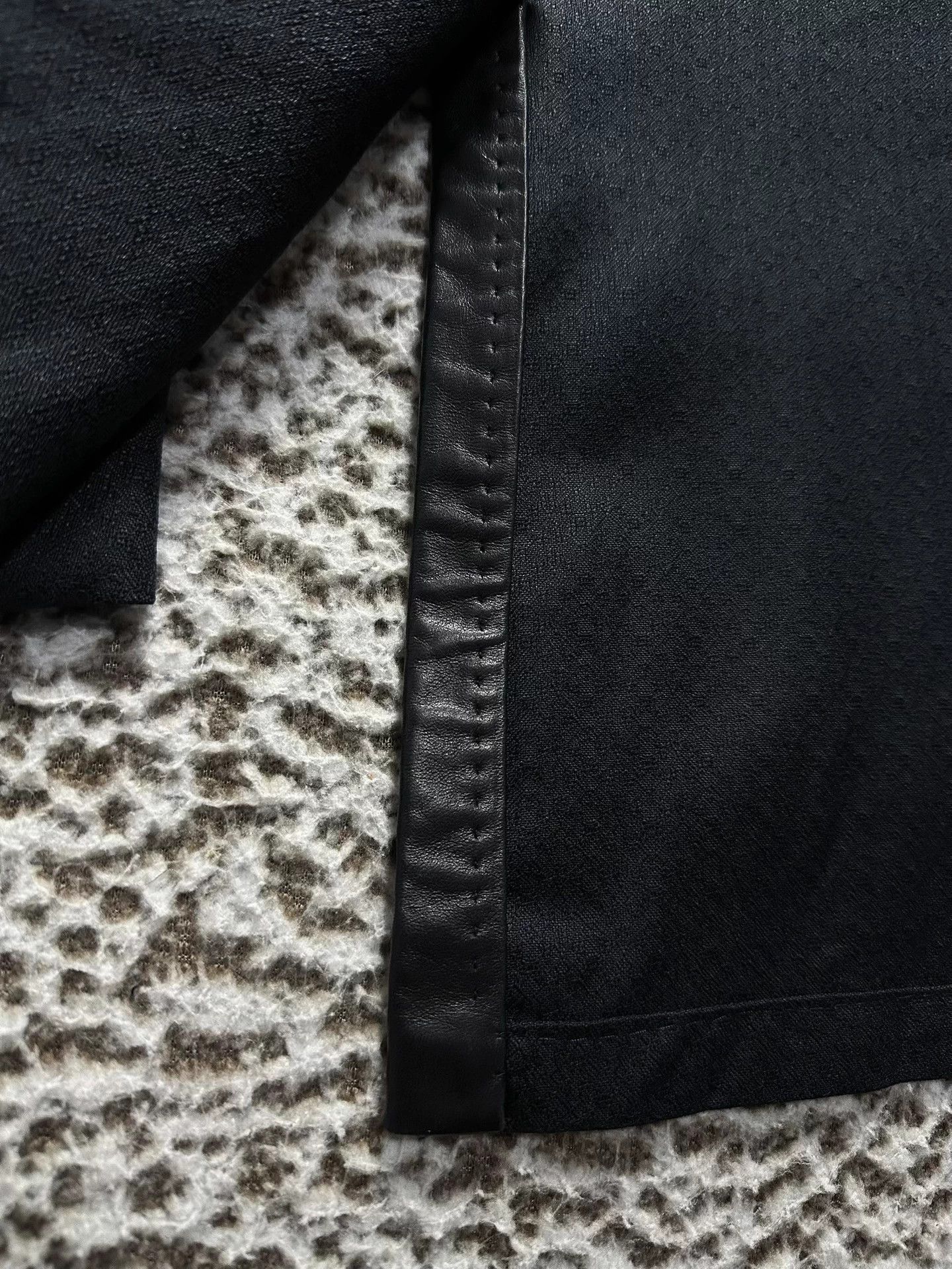 Zilli Zilli Wool-Silk 50-50 Blazer w/Leather Accents Size50 Size 50S - 7 Thumbnail