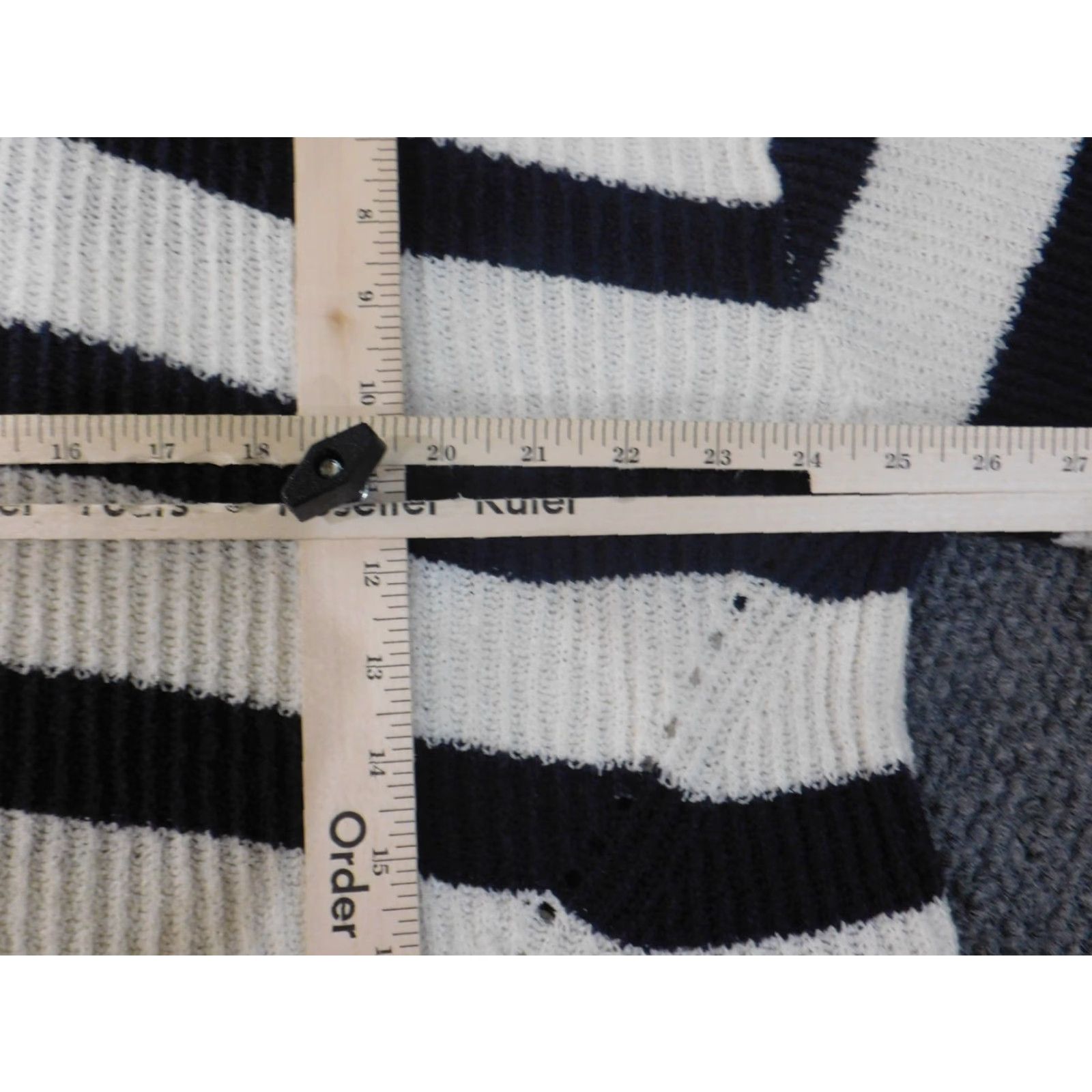 Rag & Bone rag & bone Womens Small sweater White striped knit pullover rib knit long sleeve Size S / US 4 / IT 40 - 6 Thumbnail