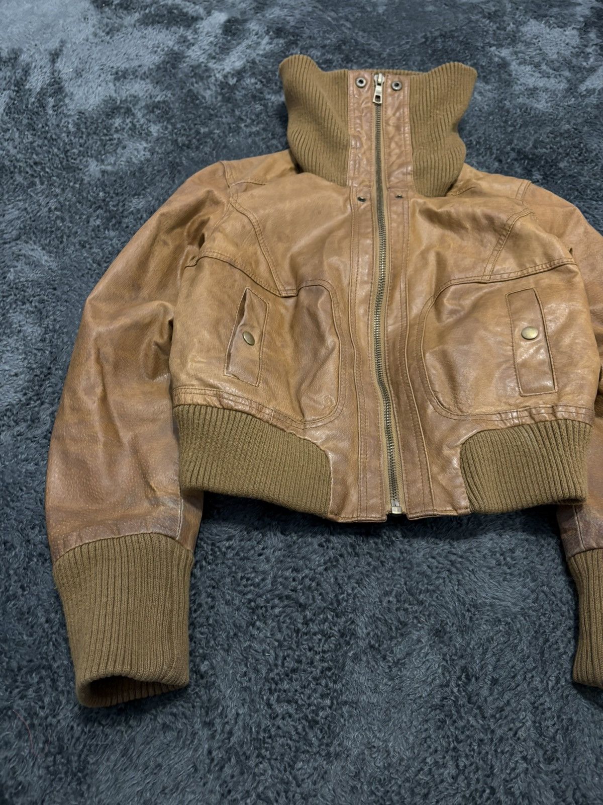 Hysteric Glamour Vintage 00s High Neck Rick Style Y2K Leather Jacket Size M / US 6-8 / IT 42-44 - 5 Thumbnail