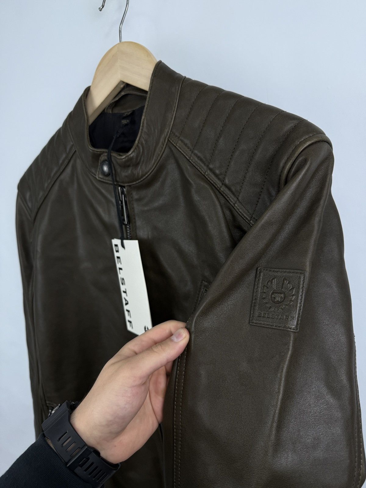 Belstaff ❗️NEW 🇬🇧 Belstaff Sheep Leather Jacket 100038 V Racer Size US M / EU 48-50 / 2 - 8 Thumbnail