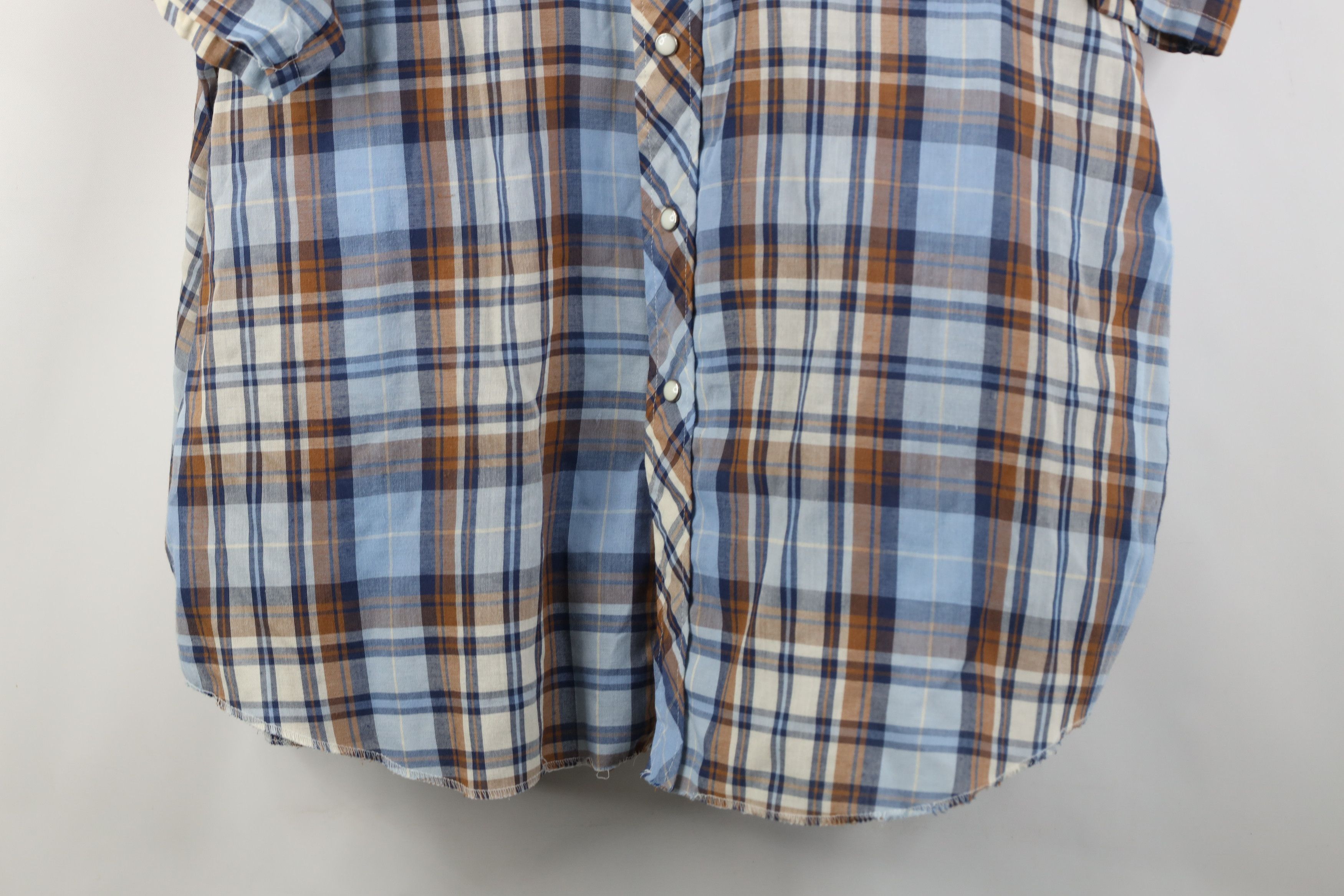 Wrangler Vintage 70s Wrangler Western Cowboy Pearl Snap Button Shirt Size US XXL / EU 58 / 5 - 3 Thumbnail