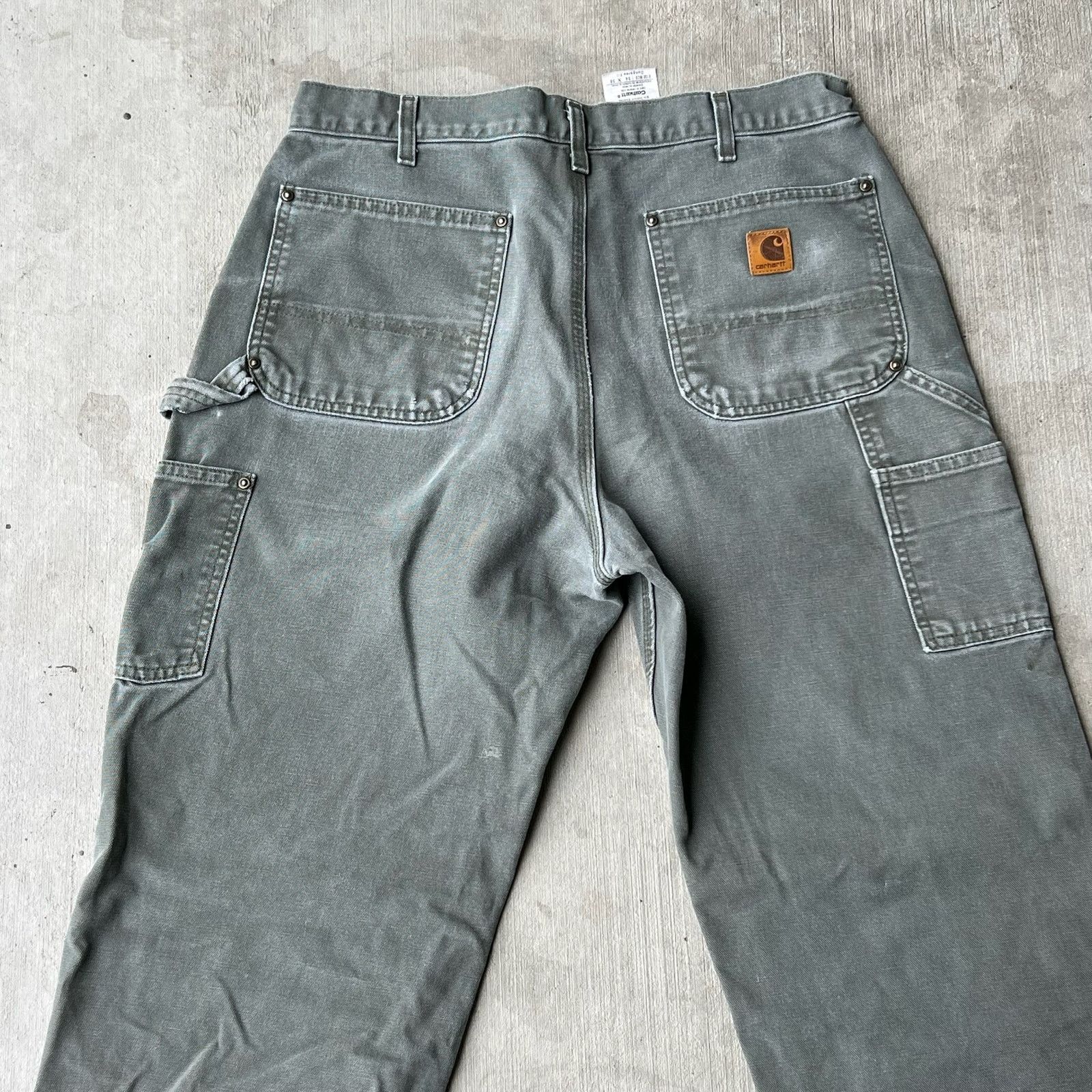 Carhartt × Vintage Carhartt green double knee work wear carpenter pants Size US 33 - 6 Thumbnail