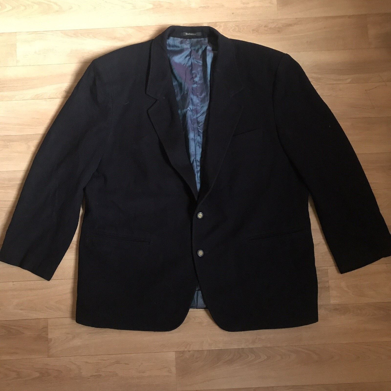 Burberry VINTAGE Burberry coat blazer wool cashmere men’s blue navy Size US L / EU 52-54 / 3 - 1 Thumbnail