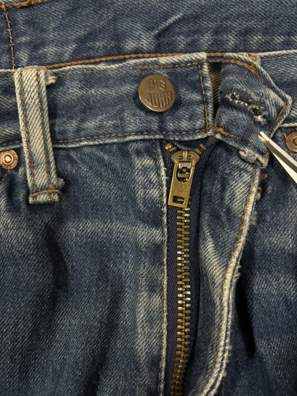 Big John Vintage 90s Japanese Brand Mud Wash Flare Bell Bottom Jeans Size US 30 / EU 46 - 4 Thumbnail