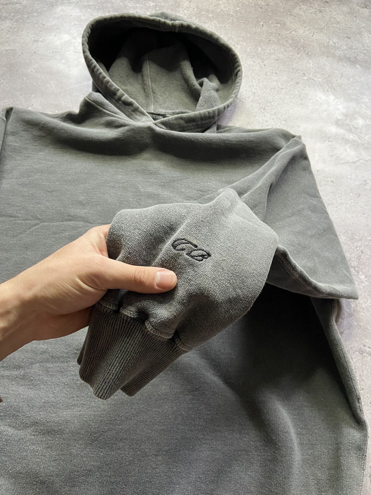 Cole Buxton Cole Buxton Washed Gray Warm Up Hoodie OverSize Size US S / EU 44-46 / 1 - 4 Thumbnail