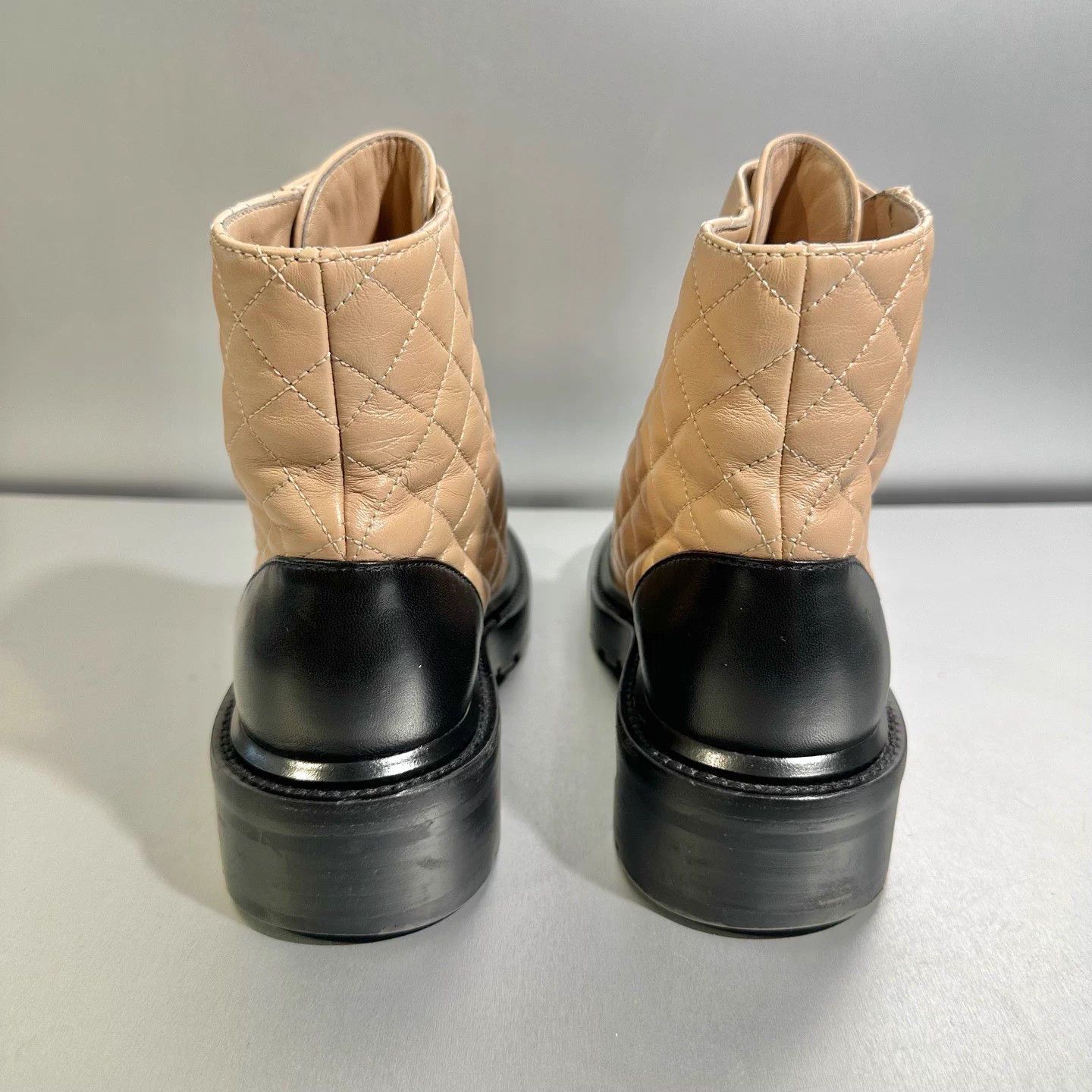 Chanel Chanel Khaki Colorblock Leather Short Boots Size US 6 / IT 36 - 5 Thumbnail