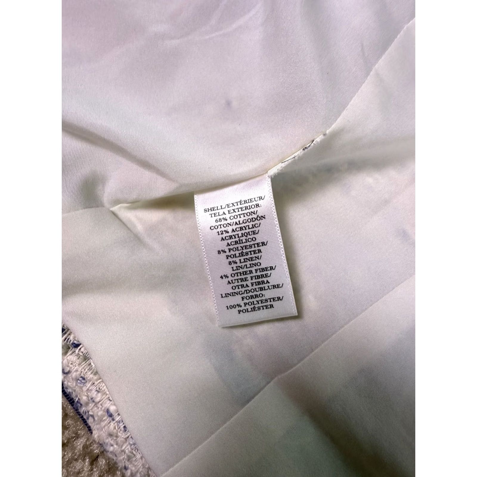 Ann Taylor Ann Taylor Women's White Linen Blend Blazer Size 2 Size XS / US 0-2 / IT 36-38 - 6 Thumbnail