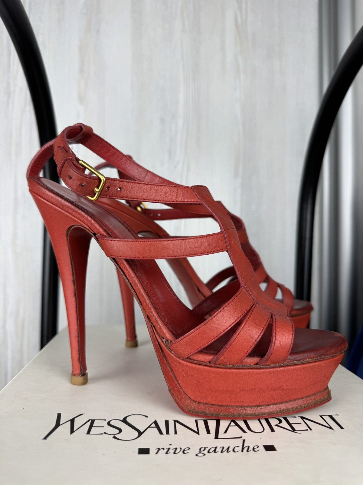 Yves Saint Laurent Yves Saint Laurent Rive Gauche Riveg 105 Platform Sandals Size US 9.5 / IT 39.5 - 5 Thumbnail