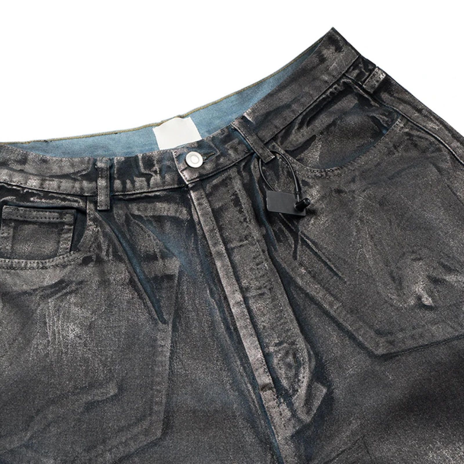 Japanese Brand Black Diamond Wax Denim Jeans Size US 32 / EU 48 - 8 Thumbnail
