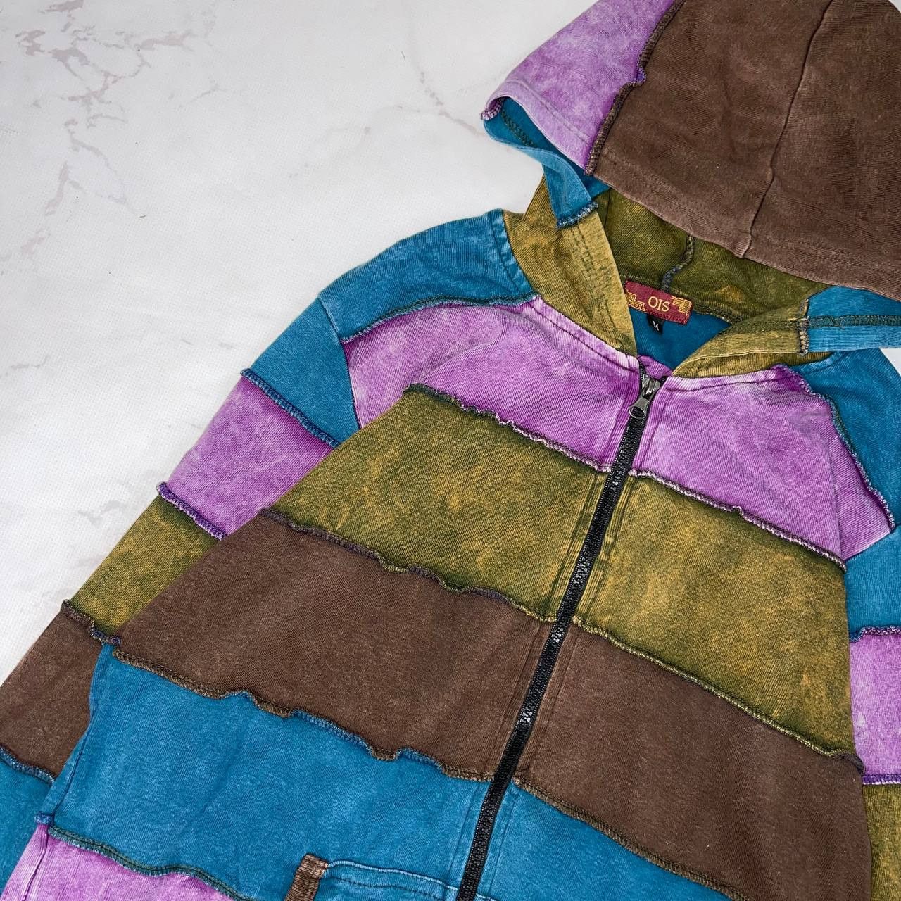 Japanese Brand Japanesse Brand patchwork Archival Y2K Hoodi Avant-Garde Size US M / EU 48-50 / 2 - 4 Thumbnail