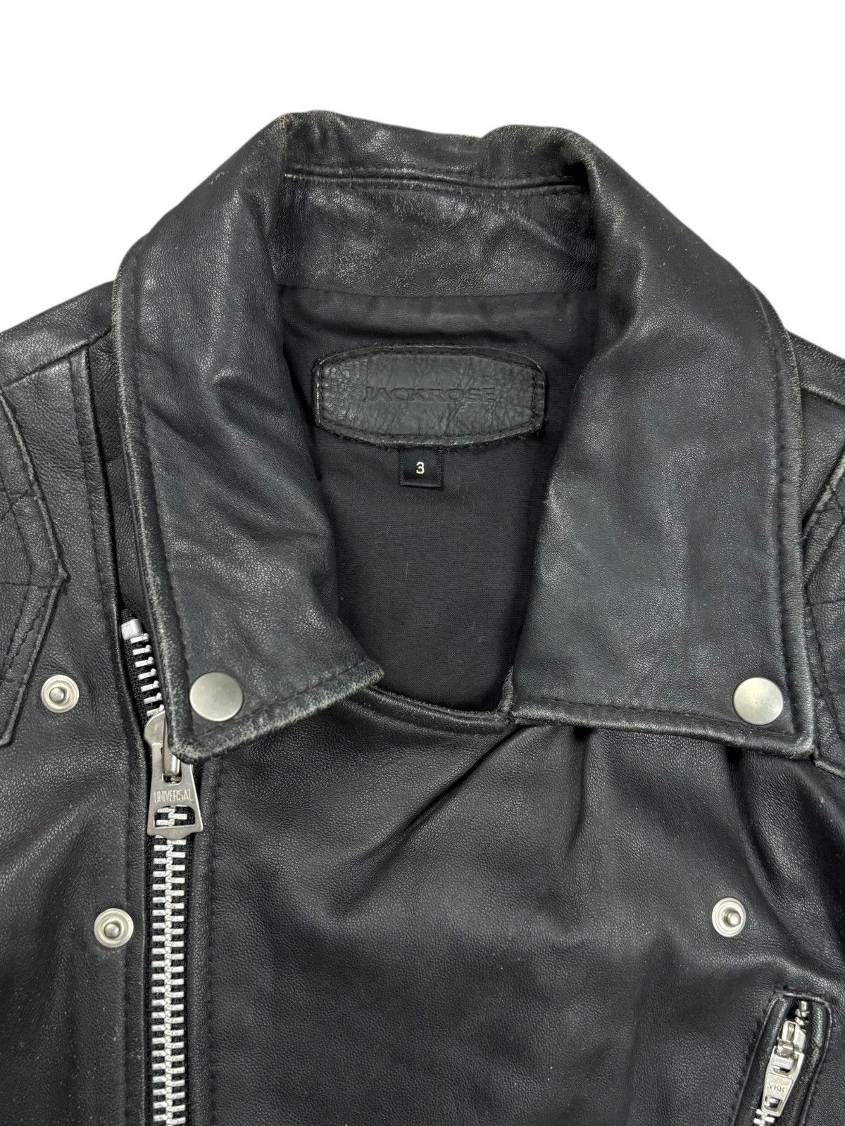 2000s Jackrose - Sunfaded Rider Leather Jacket