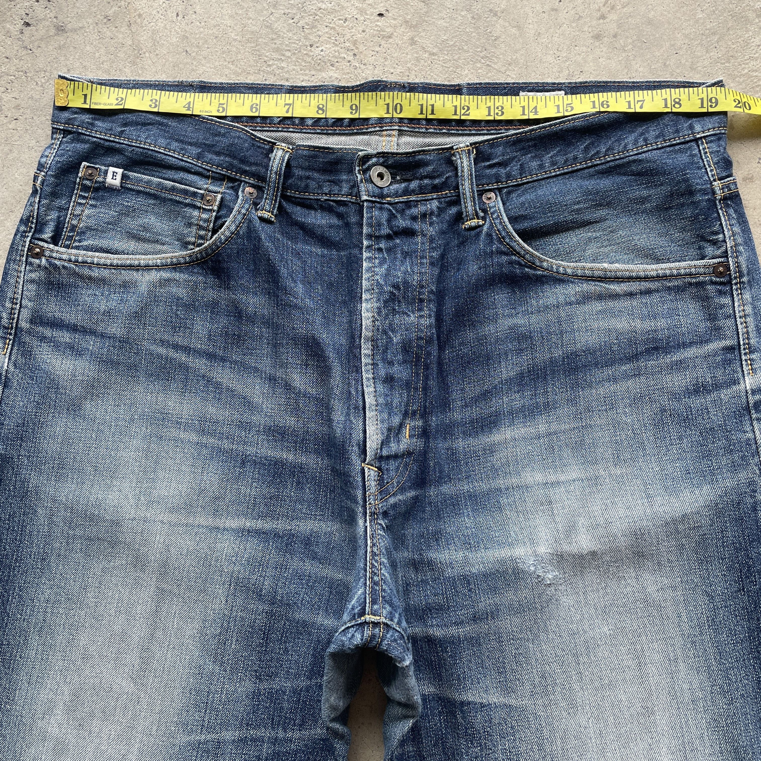 Edwin × Japanese Brand × Jean W39💥 Vintage Edwin Faded Made In Japan Jeans Pants Denim Size US 39 - 5 Thumbnail