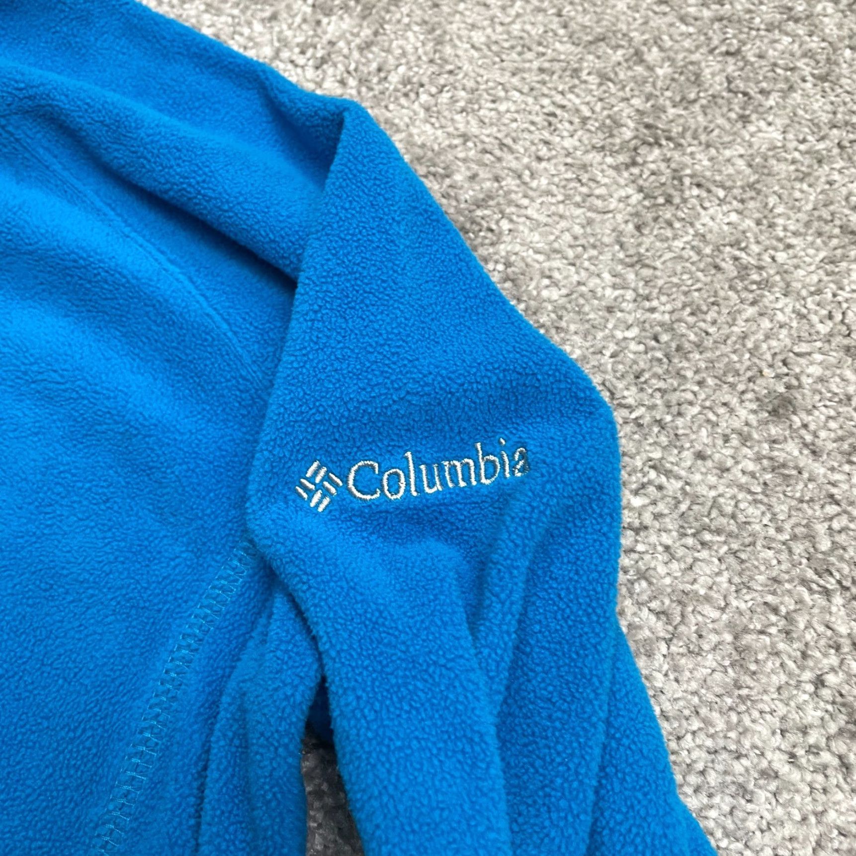 Vintage Columbia Jacket Womens Large Blue 1/4 Zip Fleece Glacial III Indoor Outdoor Lightweight Regular Coat Size L / US 10 / IT 46 - 4 Thumbnail