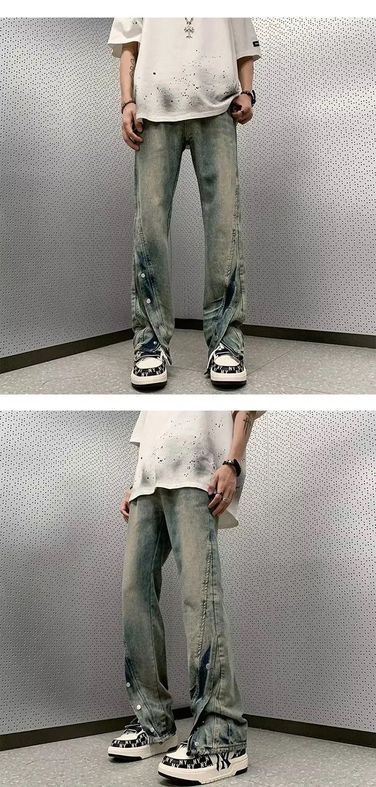 Japanese Brand × Vintage Streetwear Baggy Flared Jeans Size US 34 / EU 50 - 4 Thumbnail