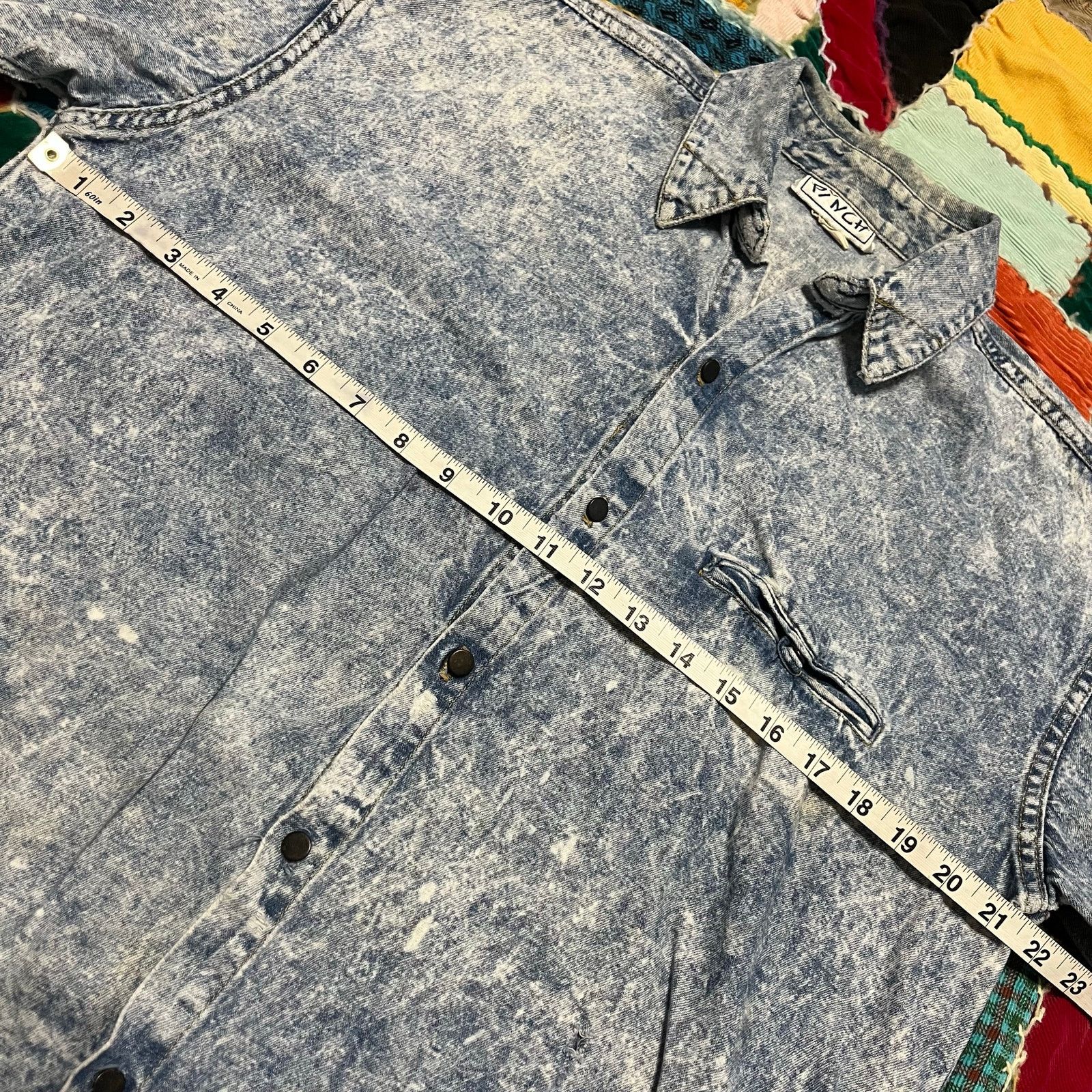 Other Vintage Pinch Denim Acid Washed Button Up Long Sleeve M / L Size US L / EU 52-54 / 3 - 5 Thumbnail