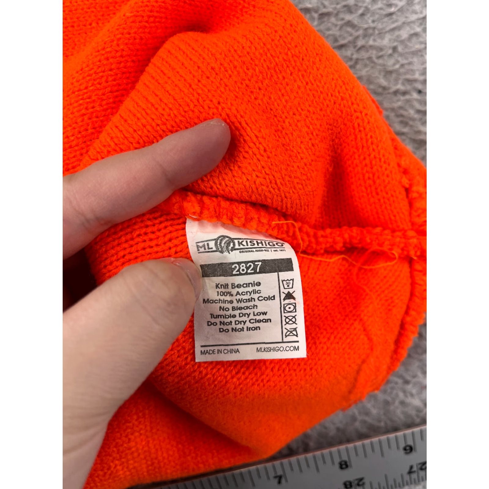 Vintage ML Kishigo Beanie Knit Acrylic High Visibility Orange Adult One Size Hat/Cap Winter Ski Workwear Mens Size ONE SIZE - 6 Thumbnail