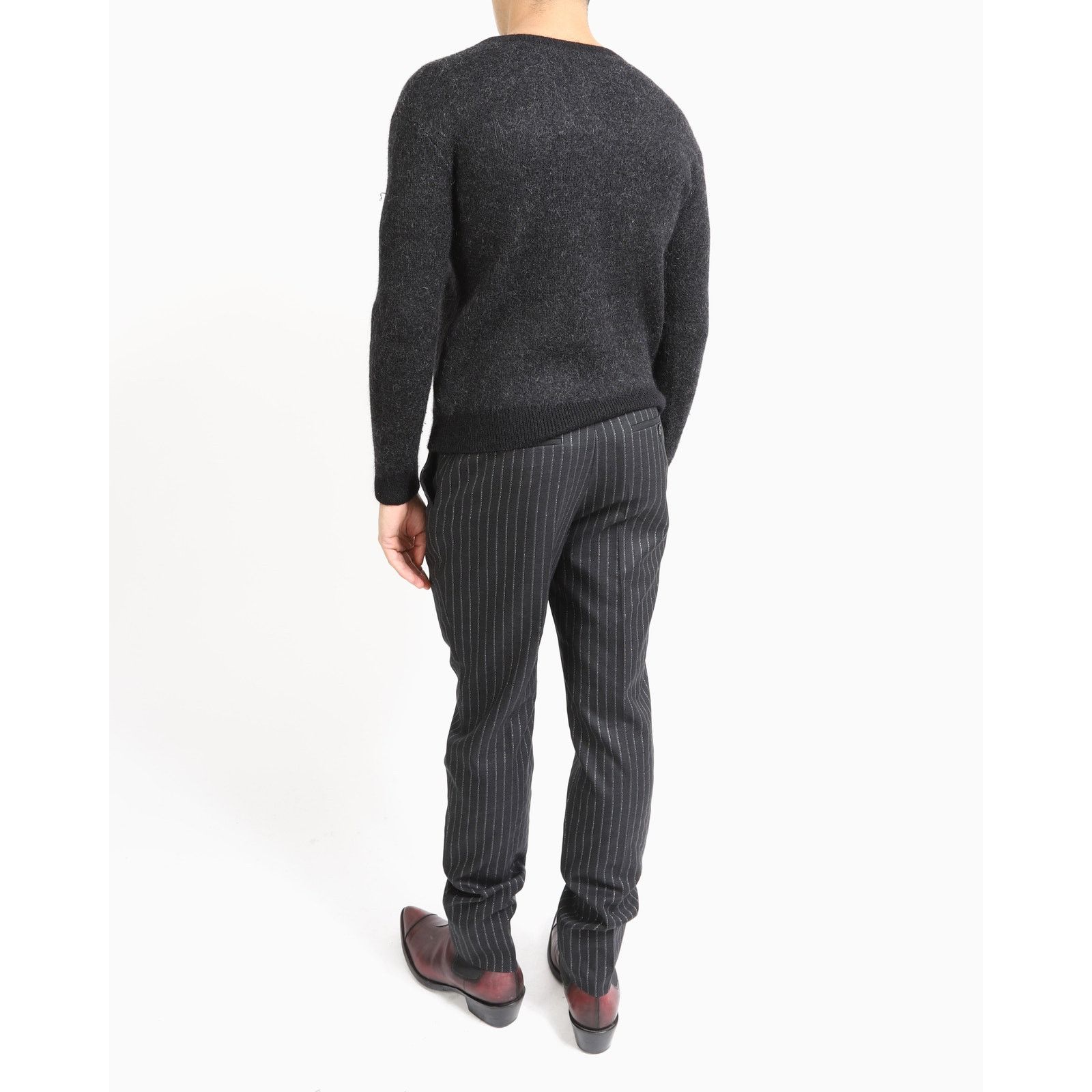 Saint Laurent Paris FW19 ,,Courte Est La Nuit'' Intarsia Knit in Wool Size US S / EU 44-46 / 1 - 5 Thumbnail