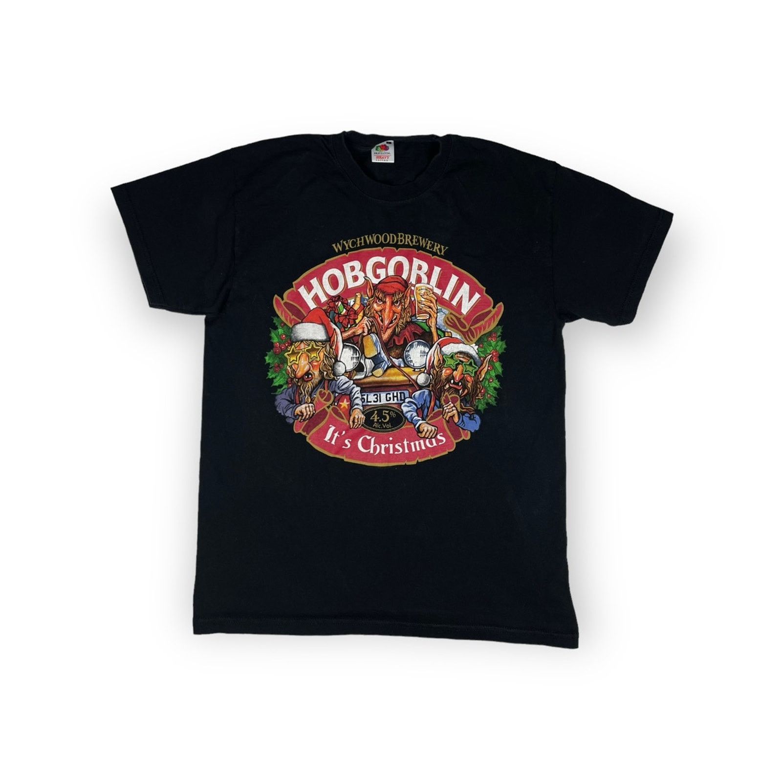 Fruit Of The Loom Vintage Fruit Of The Loom HobGoblin T Shirt Size L Black y2k Size US L / EU 52-54 / 3 - 1 Thumbnail
