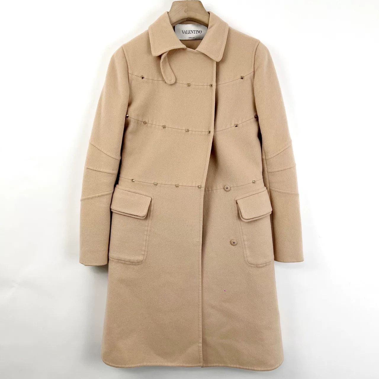 Valentino Valentino Long Beige Wool Coat Size M / US 6-8 / IT 42-44 - 1 Thumbnail