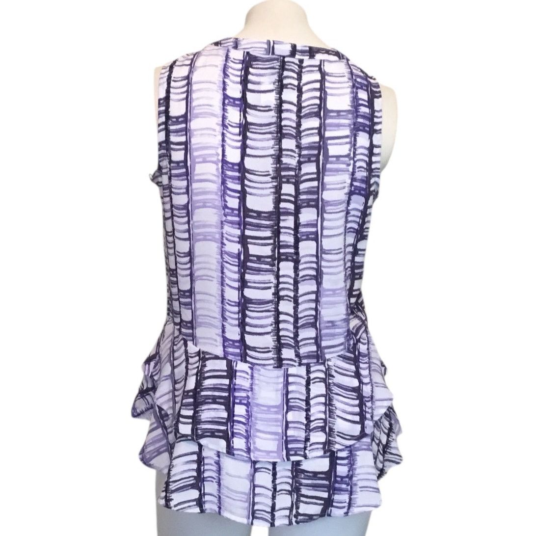 Vera Wang Simply Vera Wang XS Simply Tunic Top Flounce Hem NWT $34.99 Size XS / US 0-2 / IT 36-38 - 2 Thumbnail