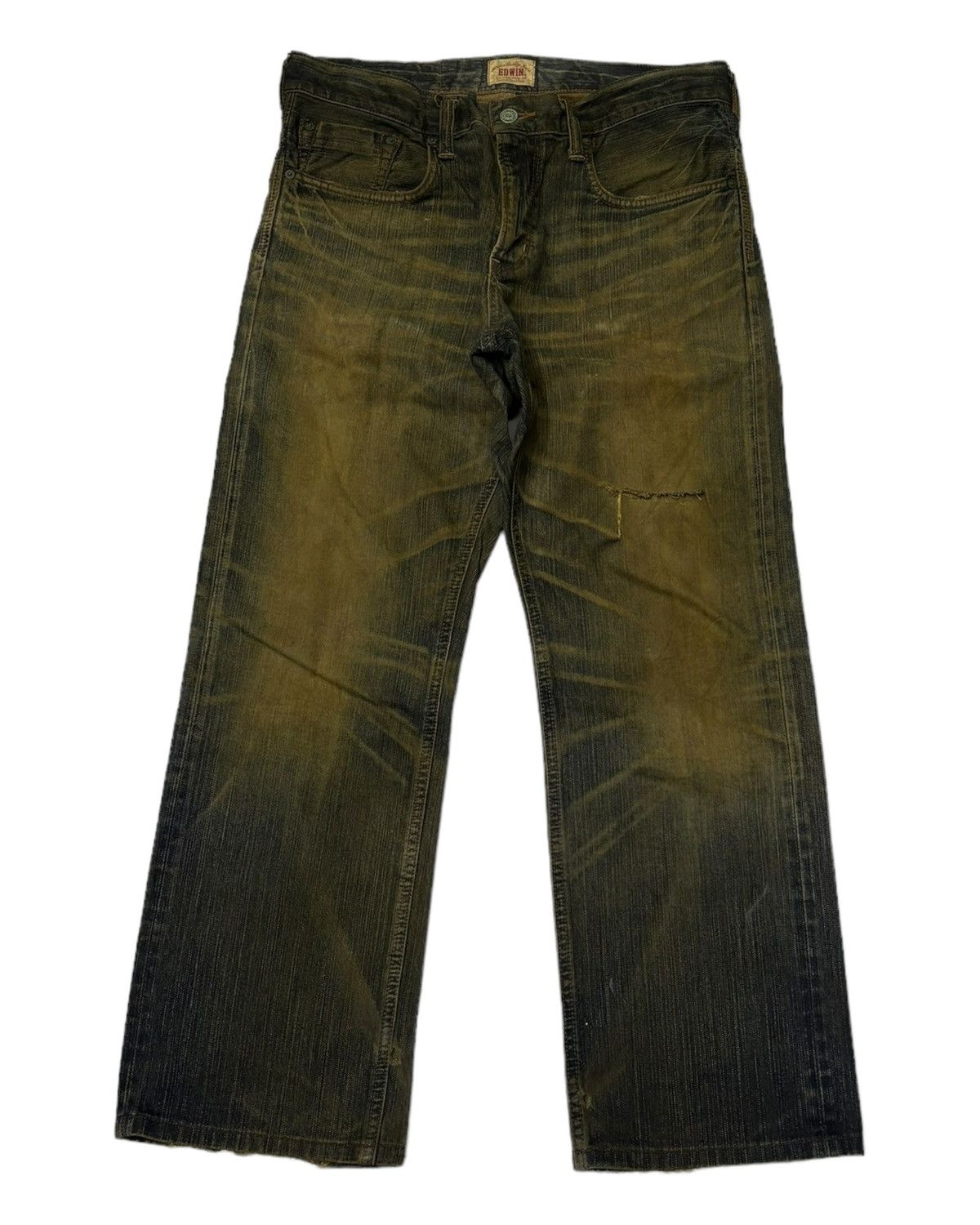 Edwin EDWIN RUSTY MUD WASH BAGGY DISTRESS DENIM JEANS Size US 34 / EU 50 - 5 Thumbnail