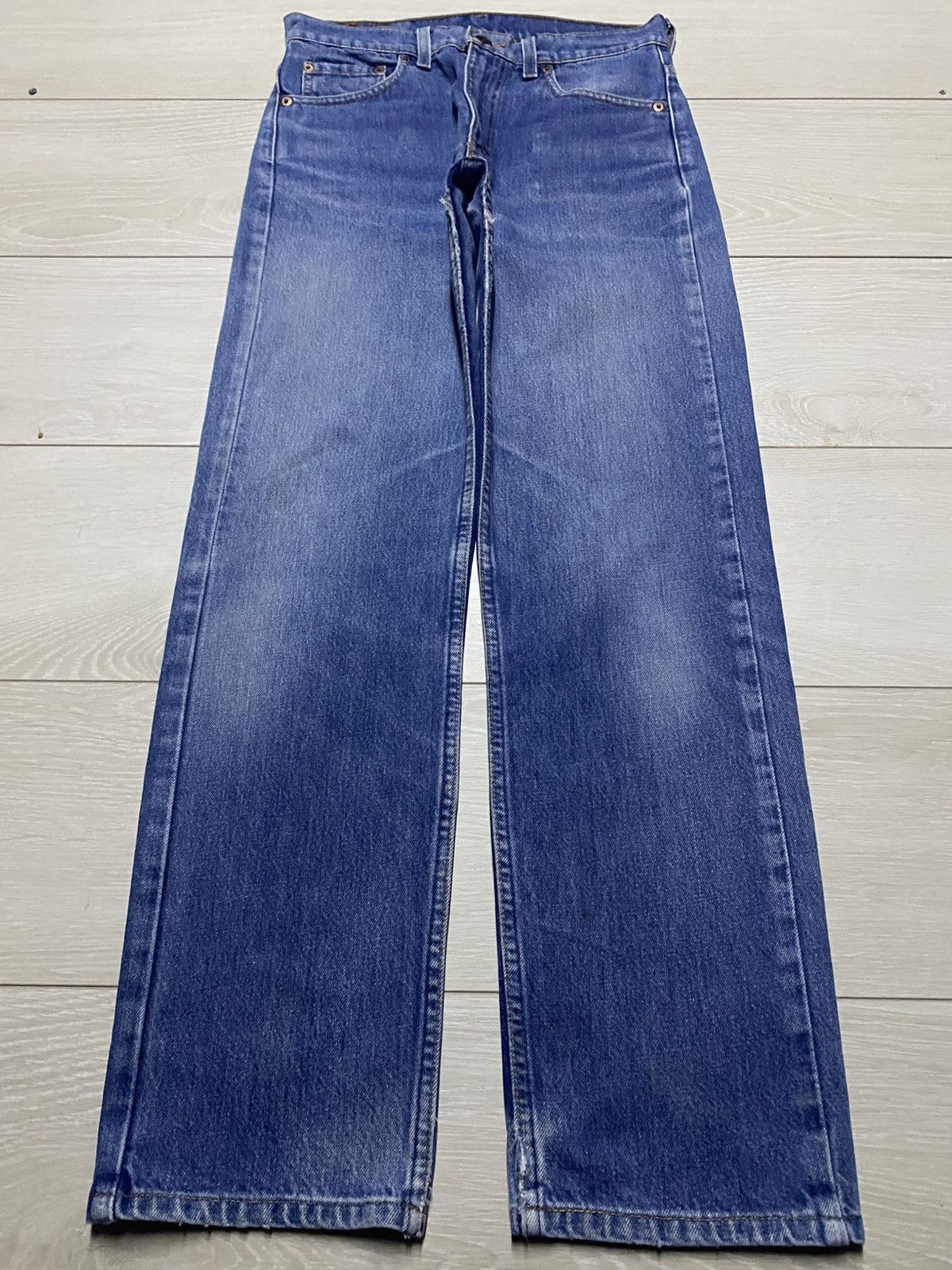 Levi's Vintage Levis 501 90s Blue Wash Distressed Jeans Size US 29 - 1 Thumbnail