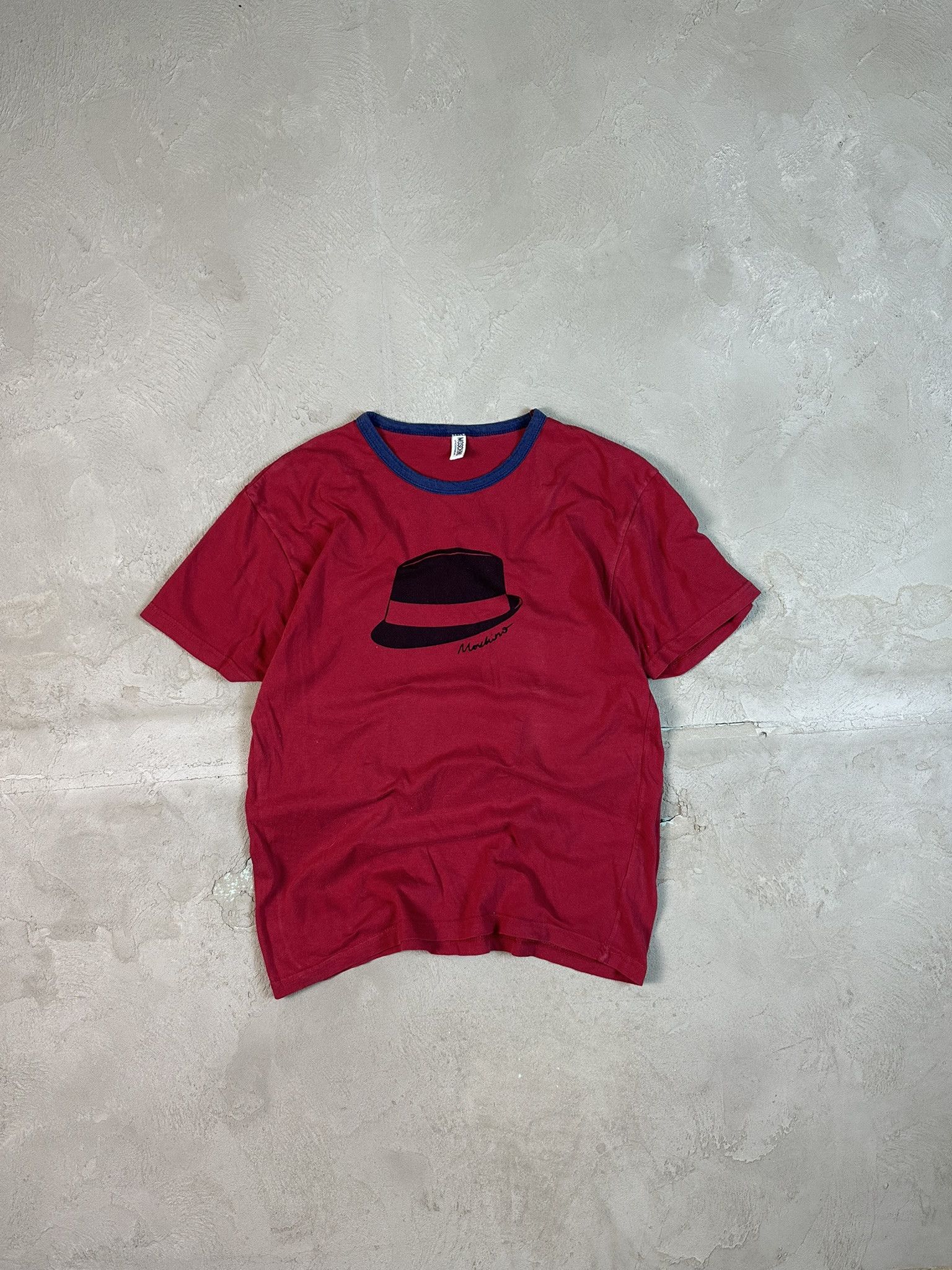 Designer × Moschino Moschino Graphic Hat Logo T-shirt Size US M / EU 48-50 / 2 - 1 Thumbnail