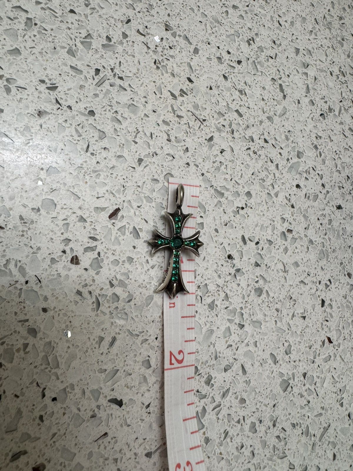 Chrome Hearts Chrome Hearts Emerald Tiny Cross Pendant Size ONE SIZE - 9 Thumbnail