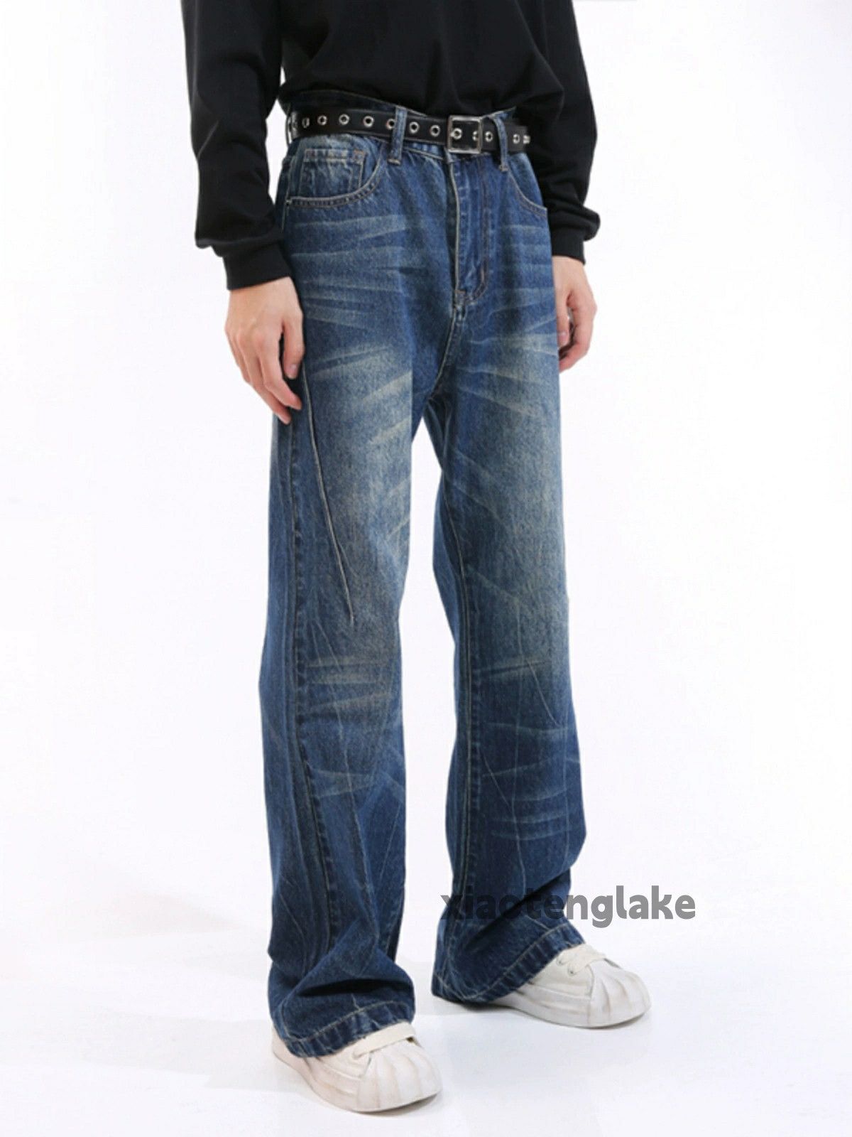 Jean × Vintage washed faded punk yuppie grunge bootcut jeans Size US 32 / EU 48 - 2 Thumbnail