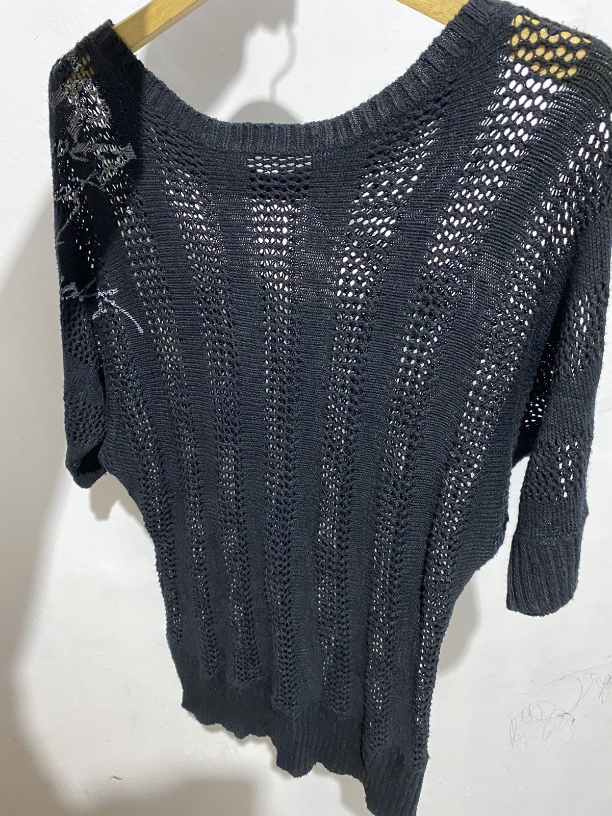 If Six Was Nine × Vintage × Yasuyuki Ishii Vintage Ghost Of Harlem skull poem fishnet knit lgb style Size US L / EU 52-54 / 3 - 6 Thumbnail