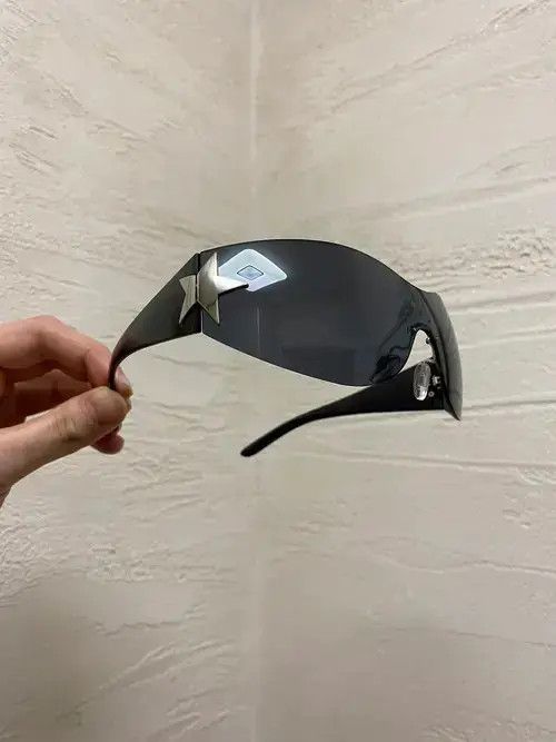Japanese Brand Vintage Black Chrome Star Y2K glasses Sunglasses Size ONE SIZE - 4 Thumbnail