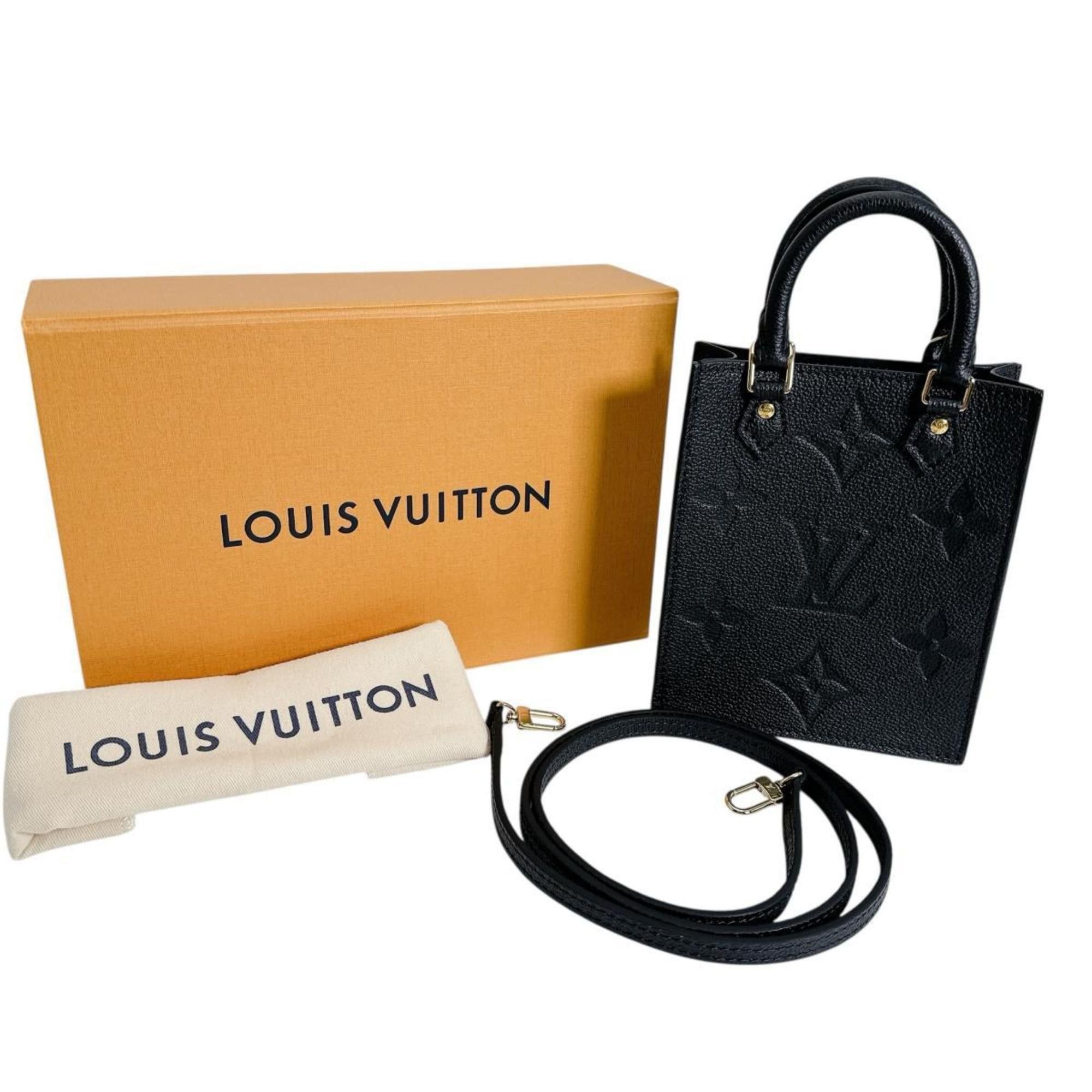 Louis Vuitton Louis Vuitton Petite Sac Plat Monogram Empreinte Shoulder Bag M81417 Black Size ONE SIZE - 1 Thumbnail
