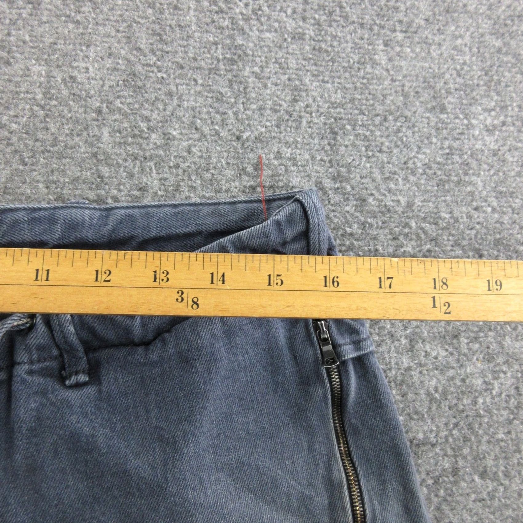 Denime Matias Jeans Mens 34x26 Gray Relaxed Tapered Selvedge Denim Pants Made USA Size US 31 - 5 Thumbnail