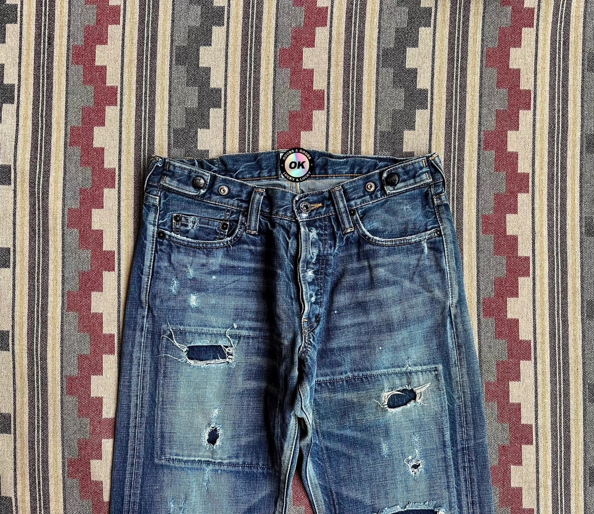 Prps Prps P47P09X Patchwork Distressed Jeans Beckham 9/10 30 Size US 30 / EU 46 - 3 Thumbnail