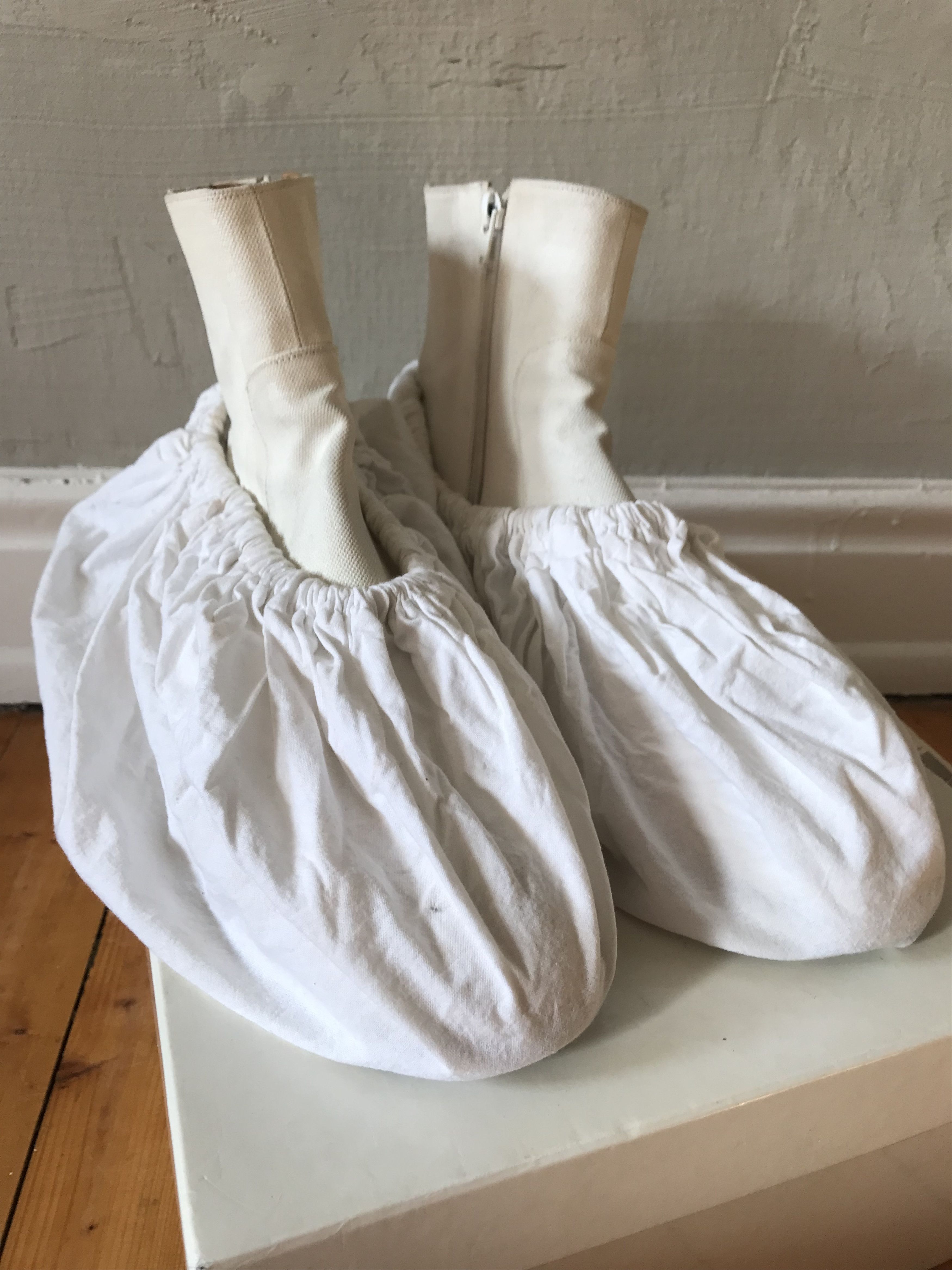 Maison Margiela SS07 Martin Margiela 22 white painted canvas boots Size US 8.5 / EU 41-42 - 15 Thumbnail